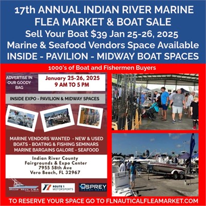 Marine & Boat Dealers Wanted for the 17th Annual Indian River Marine Flea Market Boat Sale and Seafo