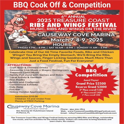 6th Annual Treasure Coast Ribs Wings & Music Festival 