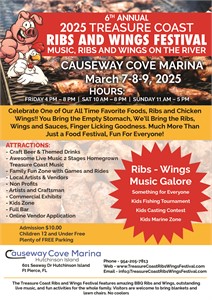 Vendors Wanted for the 6th Annual Treasure Coast Ribs, Wings & Music Festival